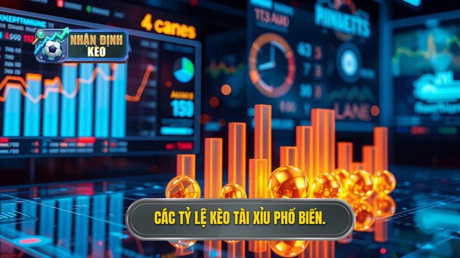 2. Các tỷ lệ kèo tài xỉu phổ biến.