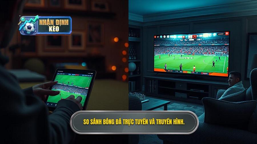 Bảng so sánh trải nghiệm xem bóng đá trực tuyến và truyền hình truyền thống