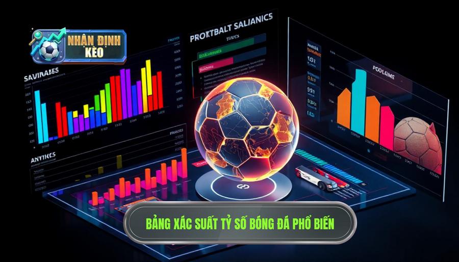 Bảng phân tích xác suất tỷ số phổ biến trong bóng đá